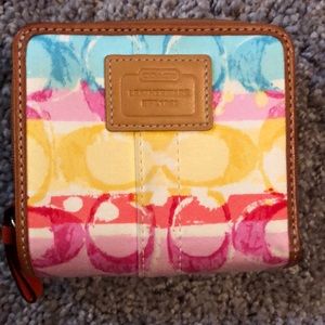 Coach watercolor design wallet.